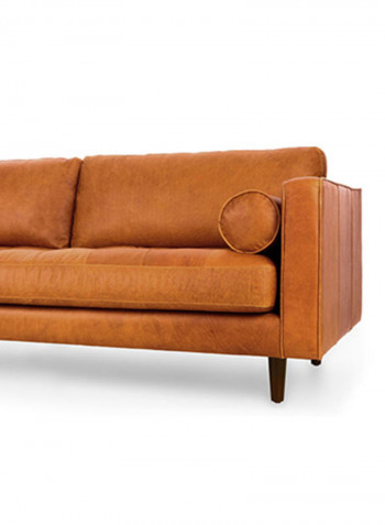 3 Seater Modern Nordic Style Leather Sofa Tan