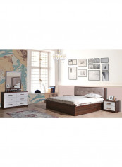 4-Piece Harmony King Bedroom Set Brown 180x200cm