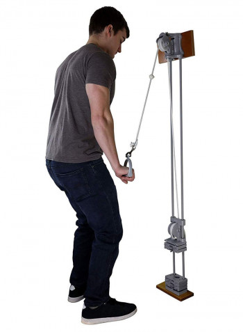 One Tower Chest Weight Pulley System