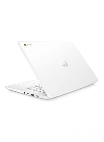 Chromebook 14-ca051wm Laptop With 14-Inch Display, Celeron Processor/4GB RAM/32GB eMMC Flash Drive/Intel HD Graphics 500 White