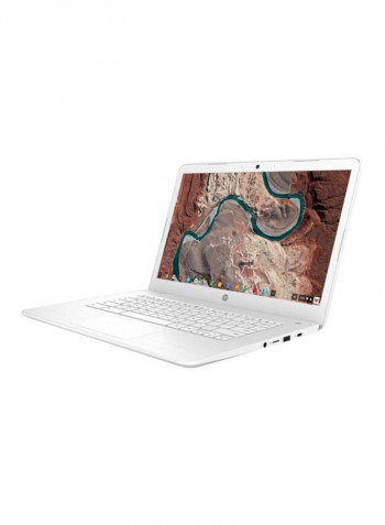 Chromebook 14-ca051wm Laptop With 14-Inch Display, Celeron Processor/4GB RAM/32GB eMMC Flash Drive/Intel HD Graphics 500 White