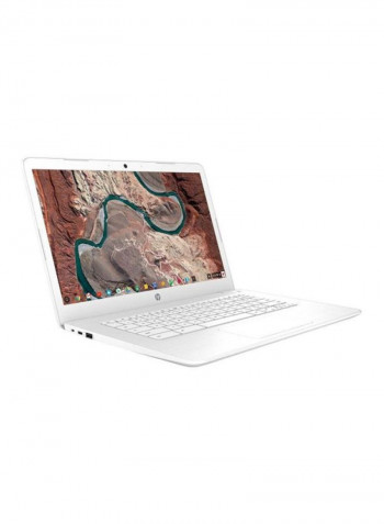 Chromebook 14-ca051wm Laptop With 14-Inch Display, Celeron Processor/4GB RAM/32GB eMMC Flash Drive/Intel HD Graphics 500 White
