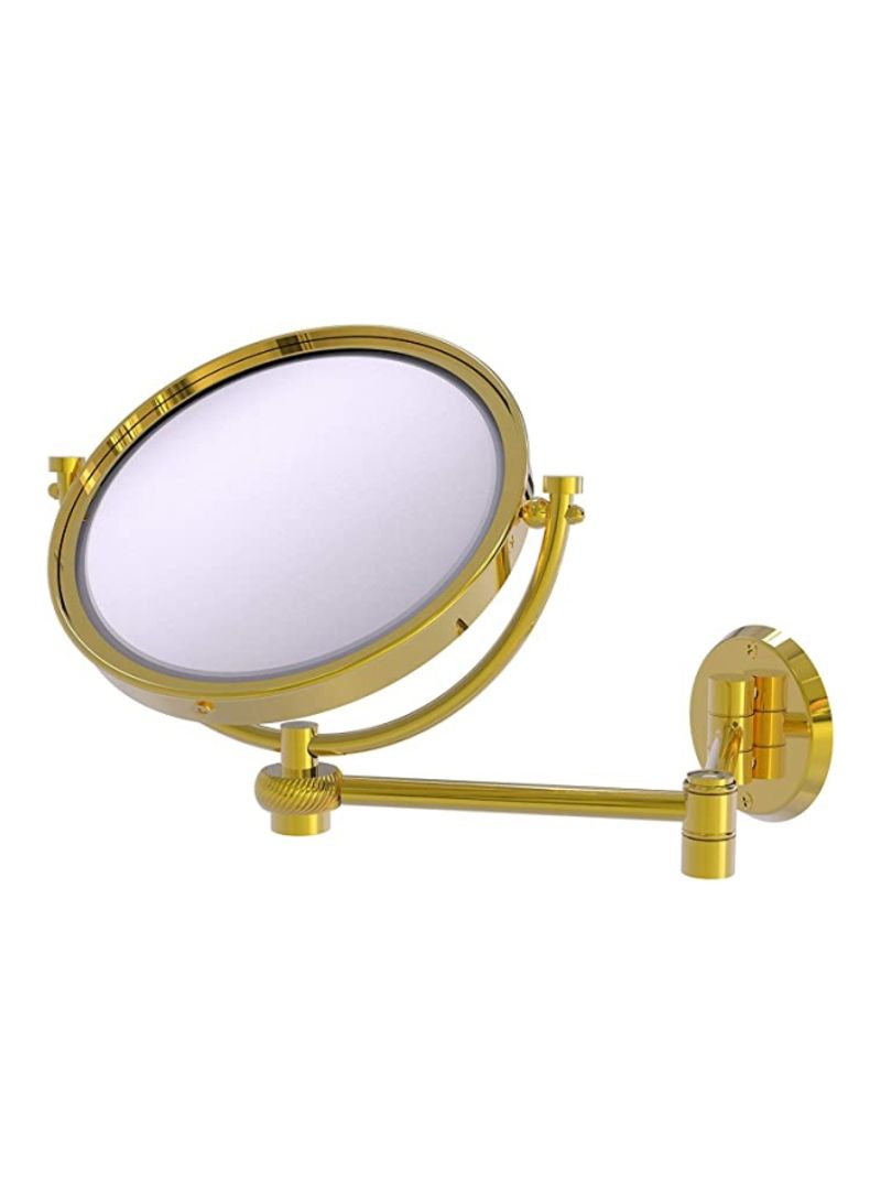 Wall Mounted Twist Accent Make-Up Mirror Gold/Clear 8inch