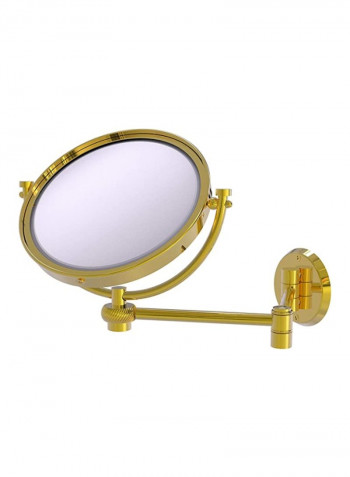 Wall Mounted Twist Accent Make-Up Mirror Gold/Clear 8inch