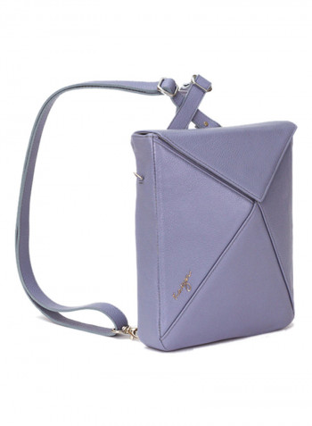 Cosset Italian Leather Backpack Purple