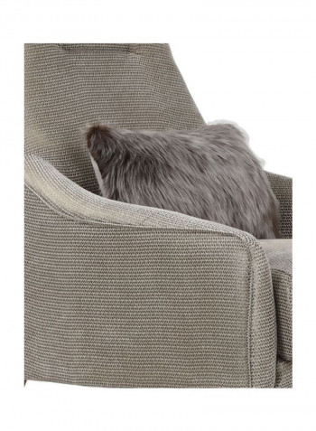 Madrid 1-Seater Sofa Grey/Gold 74x74x74centimeter
