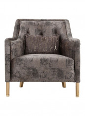 Osaka 1-Seater Sofa Grey/Black 76x76x76centimeter