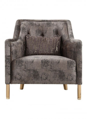 Osaka 1-Seater Sofa Grey/Black 76x76x76centimeter