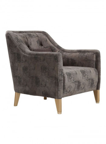 Osaka 1-Seater Sofa Grey/Black 76x76x76centimeter