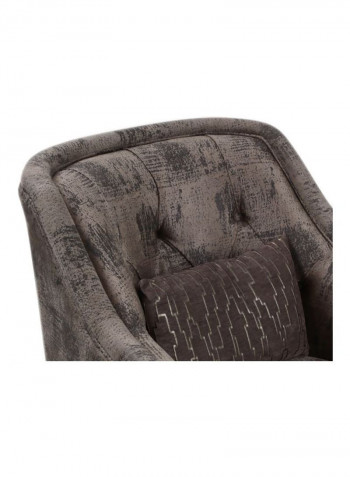 Osaka 1-Seater Sofa Grey/Black 76x76x76centimeter