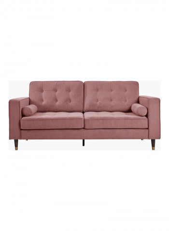 3-Seater Sloan Sofa With 2-Cushions Pink 88x85x200cm