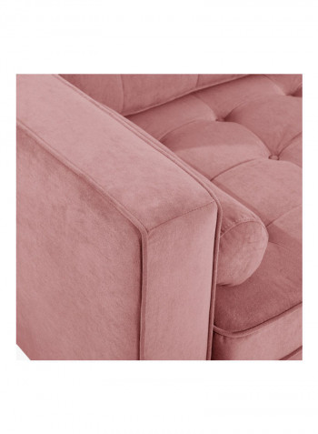3-Seater Sloan Sofa With 2-Cushions Pink 88x85x200cm