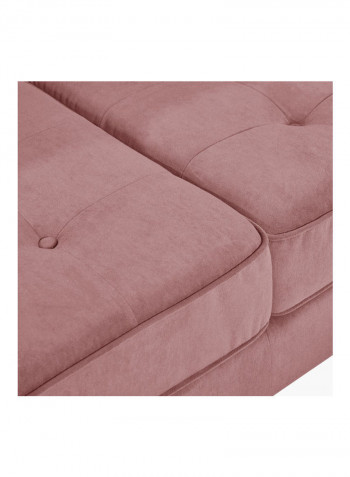 3-Seater Sloan Sofa With 2-Cushions Pink 88x85x200cm