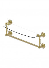 Glass Self With Integrated Towel Bar Clear/gold 18inch