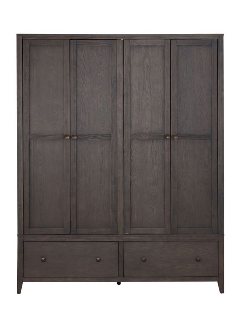 Linea Wooden Wardrobe Brown 180x225x60cm