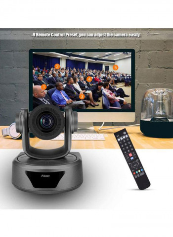 HD Video Conference Cam Camera Full HD 1080P Auto Focus 12X Optical Zoom Max 255 Preset With Remote Control for Business Live Web Meeting Recording Streaming System