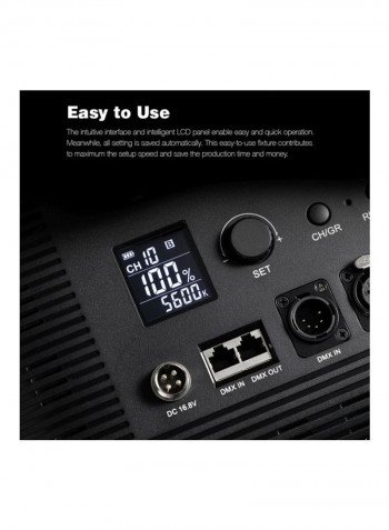 Dimmable LED 1000D II Photography Light Kit 430x460x100millimeter Black
