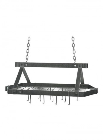 Decor Retro Ceiling Rack With Grid Hammered Steel 30x16x22inch