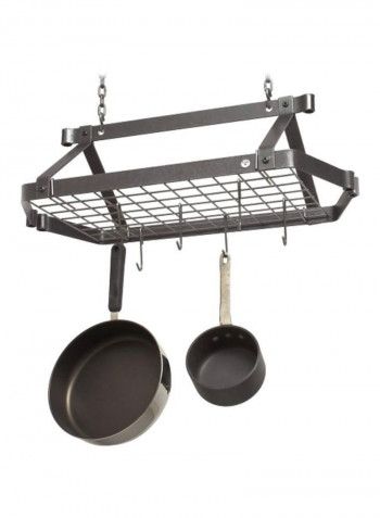 Decor Retro Ceiling Rack With Grid Hammered Steel 30x16x22inch
