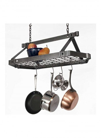Decor Retro Ceiling Rack With Grid Hammered Steel 30x16x22inch