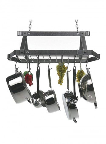Decor Retro Ceiling Rack With Grid Hammered Steel 30x16x22inch