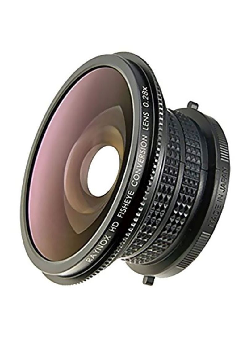 Diagonal Fisheye Conversion Lens Black