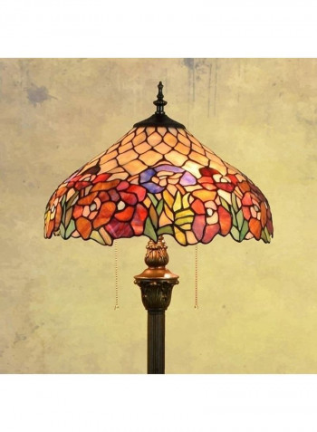 Rose Glass Lampshade Floor Lamp Multicolour 49 x 49 x 43centimeter