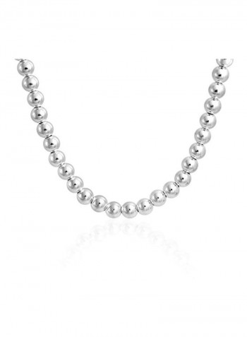925 Sterling Silver Ball Bead Necklace