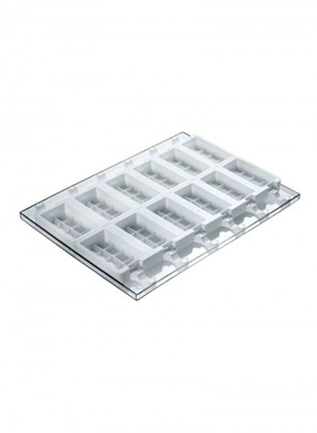 Rectangular Ice Cream Molds White 15.5x11.8x1.2inch