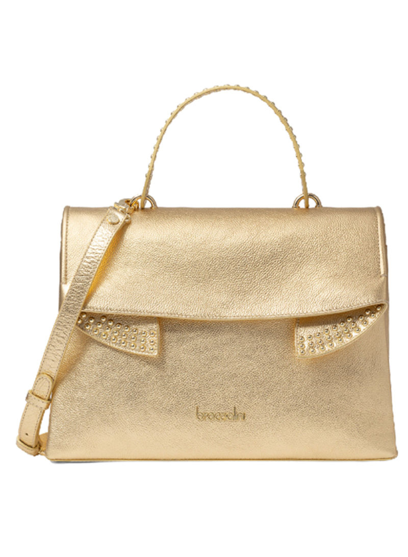 Adjustable Strap Naomi Studded Crossbody Bag Gold
