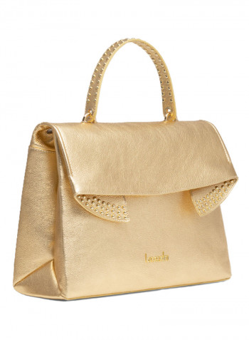 Adjustable Strap Naomi Studded Crossbody Bag Gold