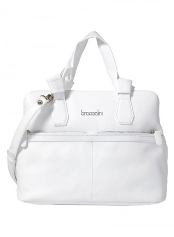 Logo Detail Nora Shoulder Bag White