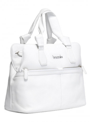 Logo Detail Nora Shoulder Bag White