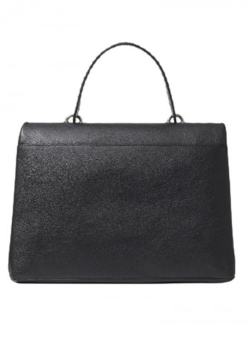 Naomi Round Rivet Detail Shoulder Bag Black