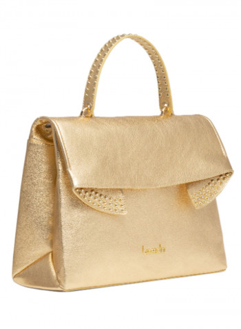 Naomi Round Rivet Detail Shoulder Bag Gold