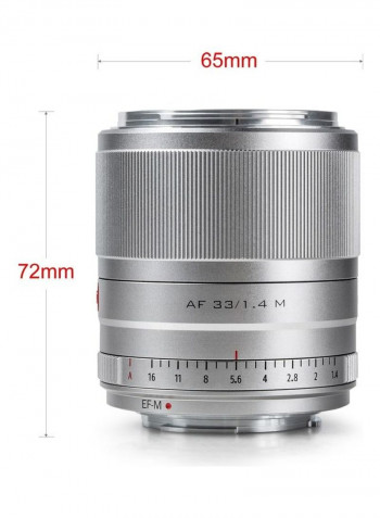 Auto Focus Camera Lens Large Aperture Silver