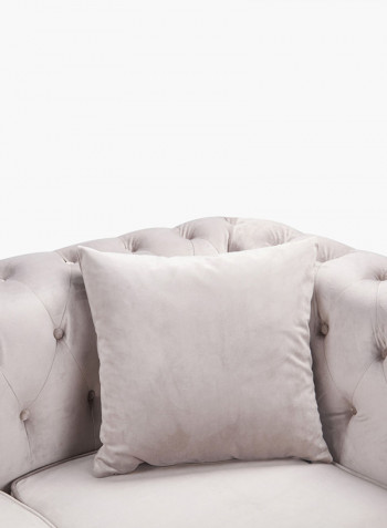 3-Seater Sofia Tufted Sofa With Scatter Cushions Grey