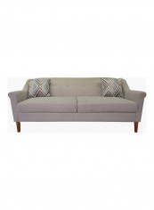 Clair 3-Seater Sofa With 2-Cushions Grey 81x201x88cm
