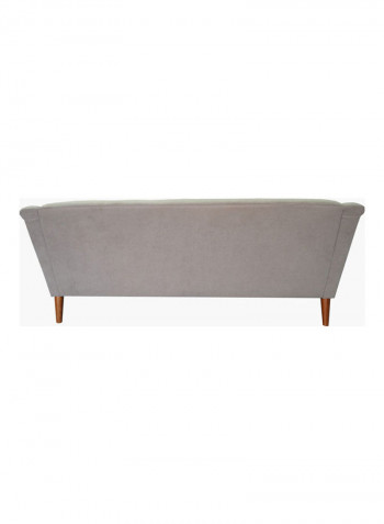 Clair 3-Seater Sofa With 2-Cushions Grey 81x201x88cm
