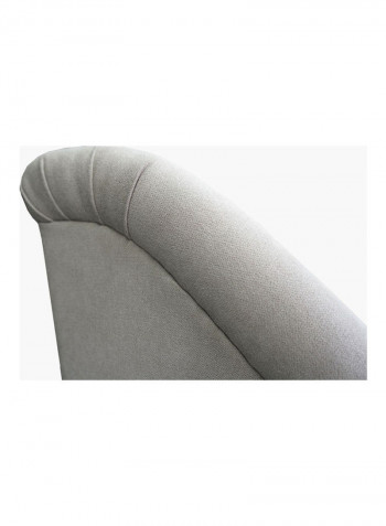 Clair 3-Seater Sofa With 2-Cushions Grey 81x201x88cm