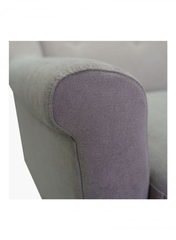 Clair 3-Seater Sofa With 2-Cushions Grey 81x201x88cm