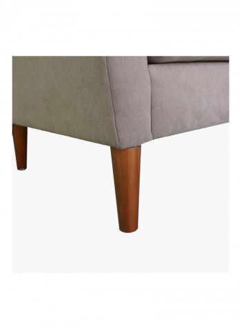 Clair 3-Seater Sofa With 2-Cushions Grey 81x201x88cm