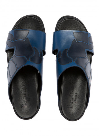 Contrast Arabic Sandals Blue
