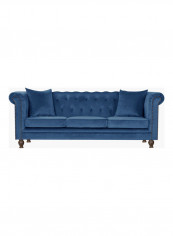 Sofia 3-Seater Sofa With Cushion Blue