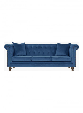 Sofia 3-Seater Sofa With Cushion Blue