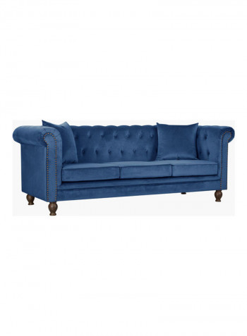 Sofia 3-Seater Sofa With Cushion Blue