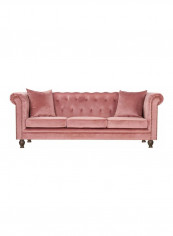 Sofia 3-Seater Sofa With Cushions Pink