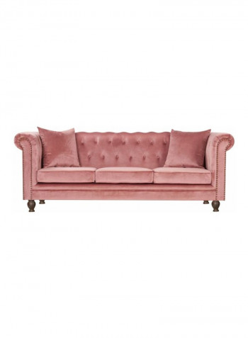 Sofia 3-Seater Sofa With Cushions Pink