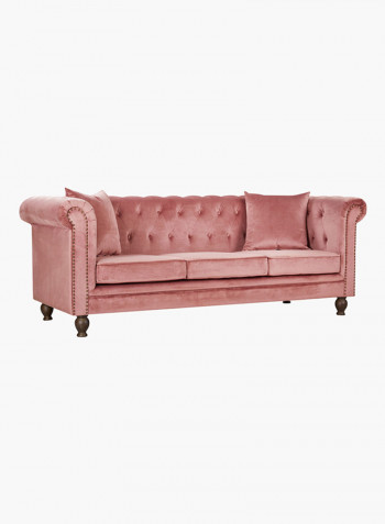 Sofia 3-Seater Sofa With Cushions Pink