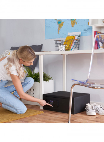 High Security Motorised Safe (Laptop) Black 30.5x20cm